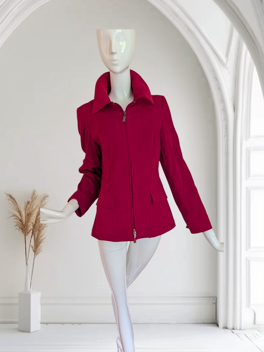 Tribal Fuchsia Zip-Up Tailored Jacket